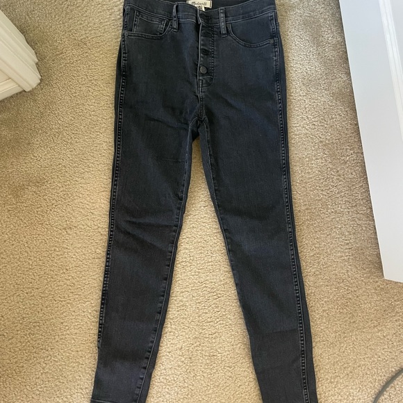 MADEWELL 10” high rise black skinny jean - Picture 7 of 9